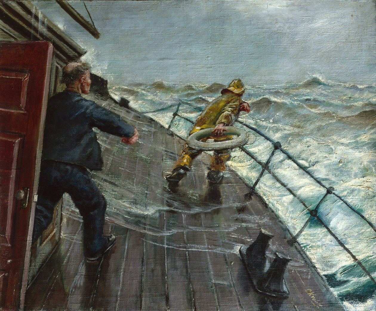 Man overboord door Christian Krohg
