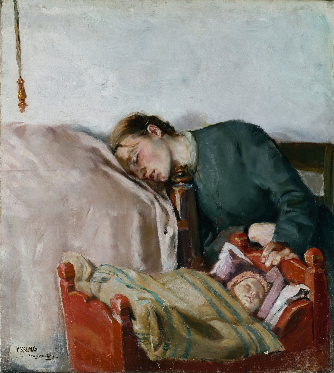 Moeder en kind door Christian Krohg