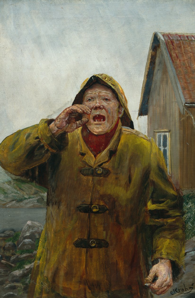 Schreeuwende visser door Christian Krohg