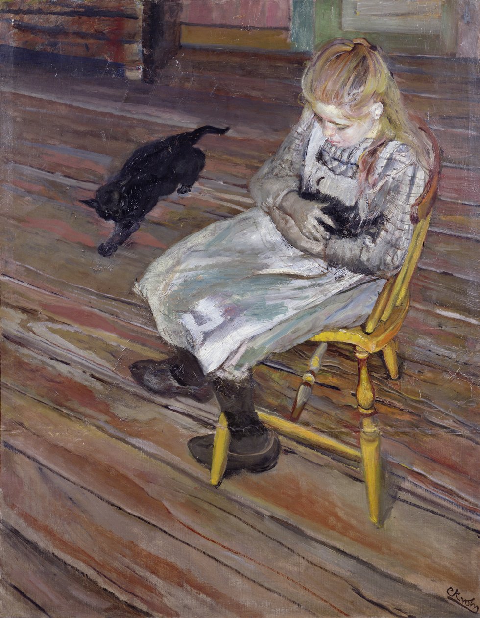 Het meisje met de katten door Christian Krohg