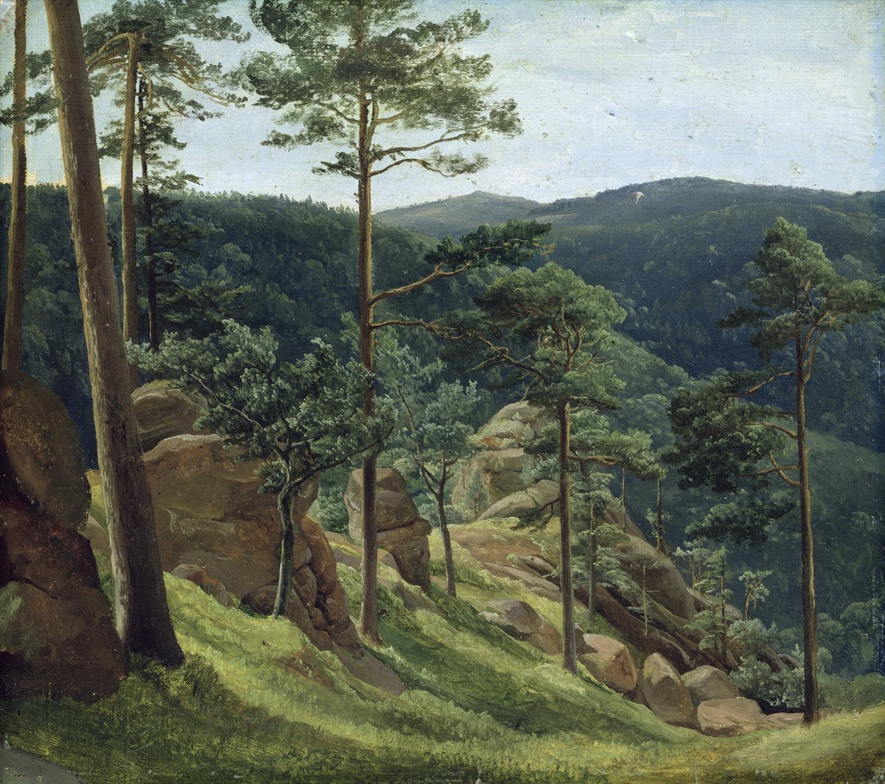 Uitzicht op de berg Brocken door Christian Morgenstern