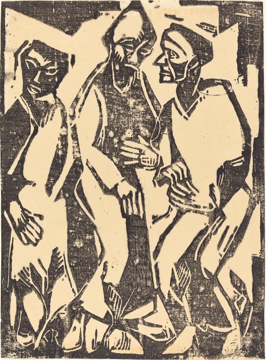 Deliberatie Beratung, 1913 door Christian Rohlfs