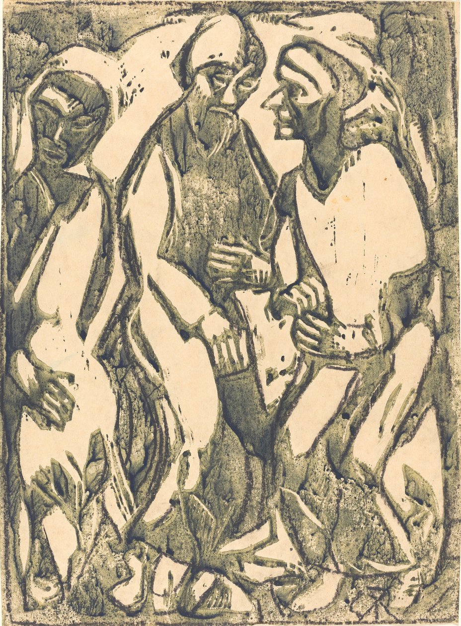 Deliberation Beratung, 1913 door Christian Rohlfs