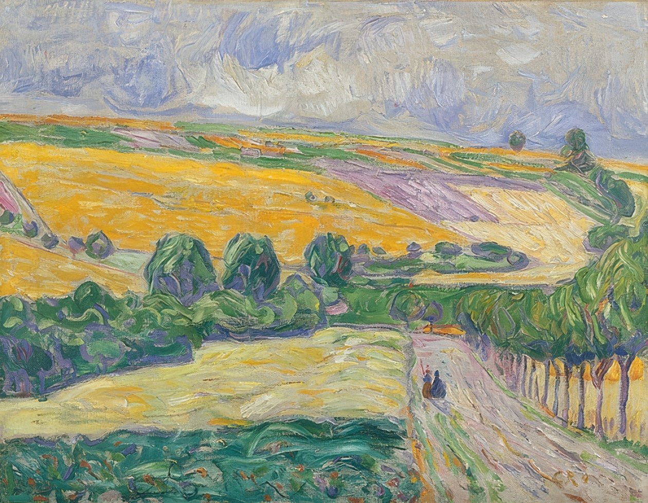 Landschap bij Oberweimar door Christian Rohlfs