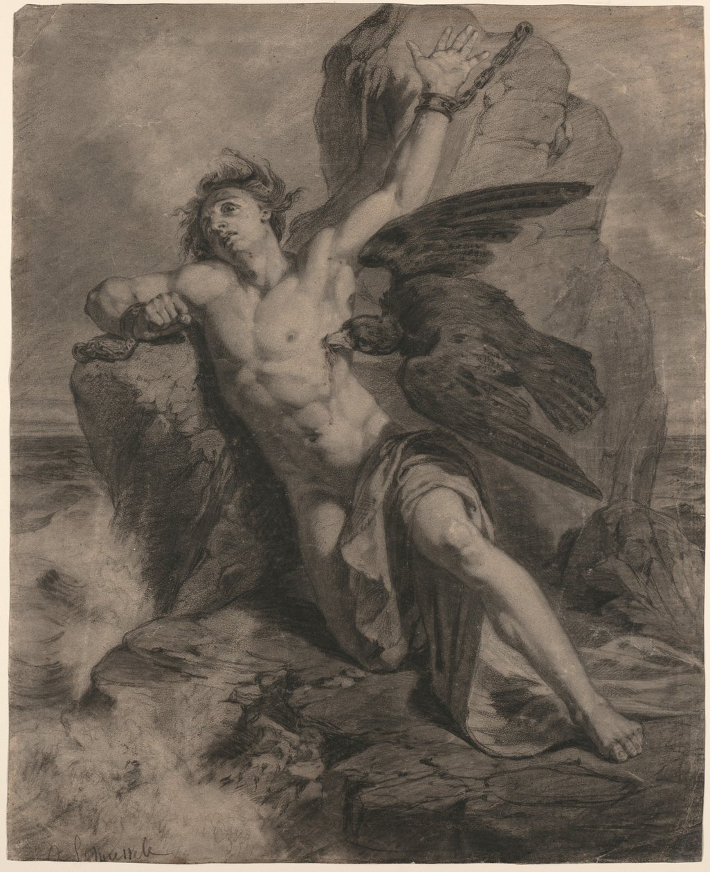 Prometheus Gebonden door Christian Schussele