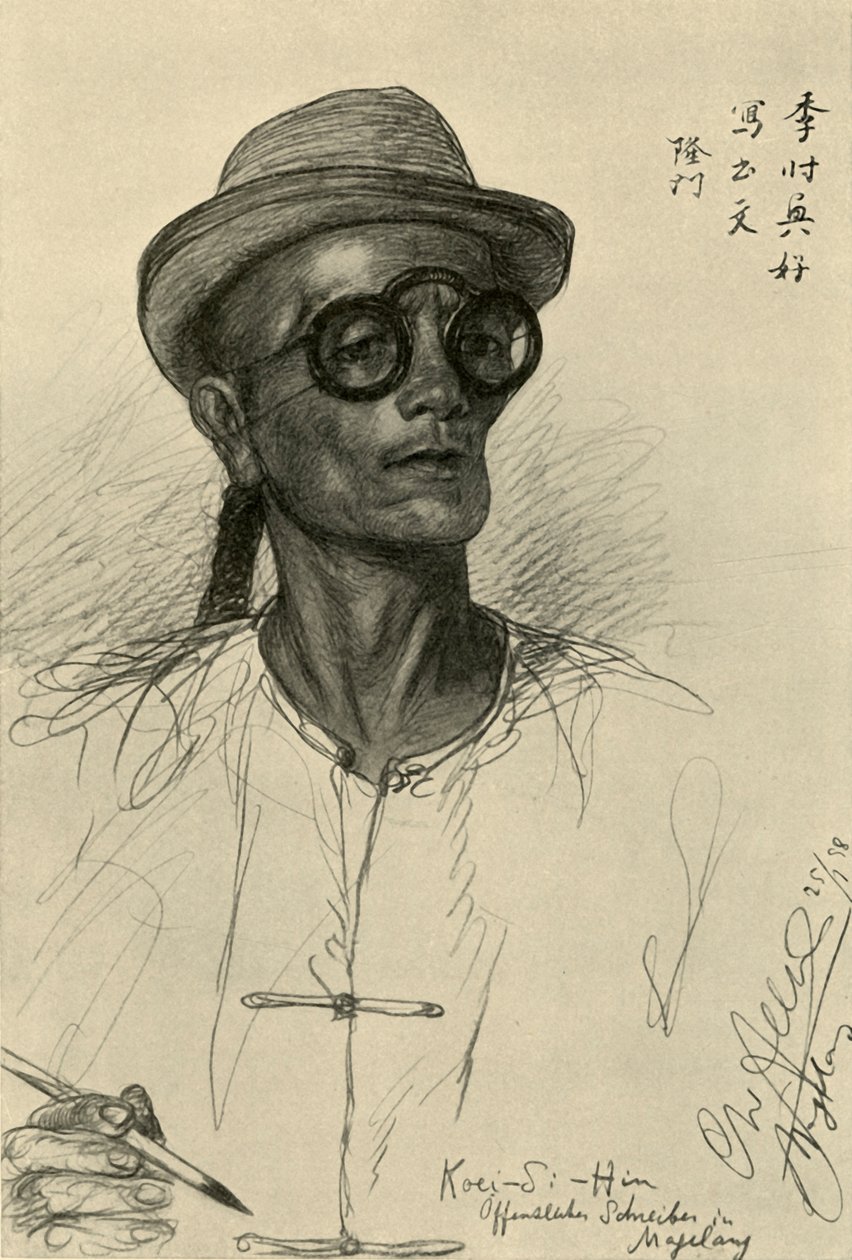 Koei-Si-Hin - schrijver, Magalang, Java, 1898 door Christian Wilhelm Allers