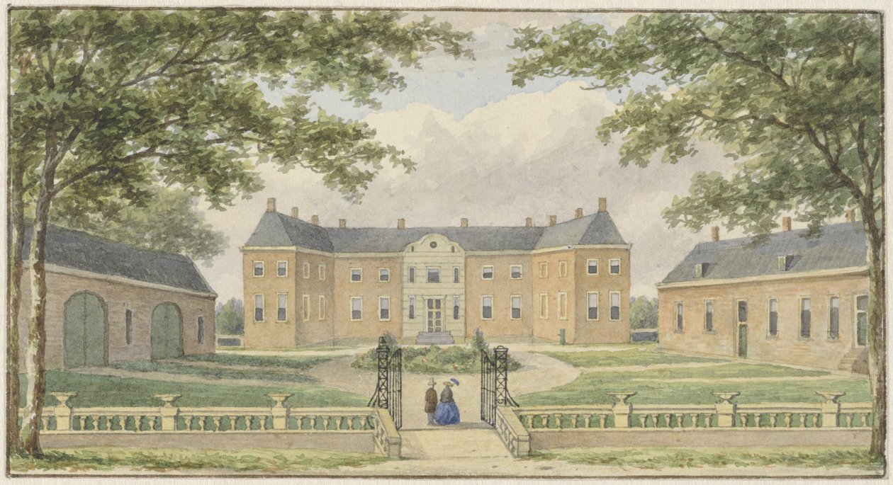 Het Huis Ampsen, bij Lochem door Christianus Hendricus Hein