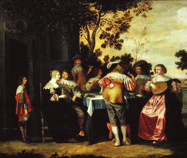 Het Spel door Christoffel Jacobsz van der Lamen