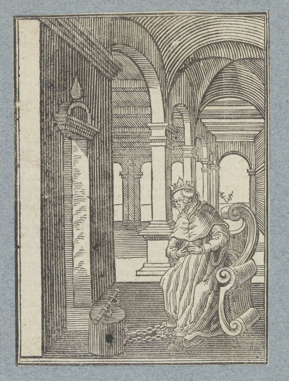 Manasse in de gevangenis door Christoffel van Sichem (II)