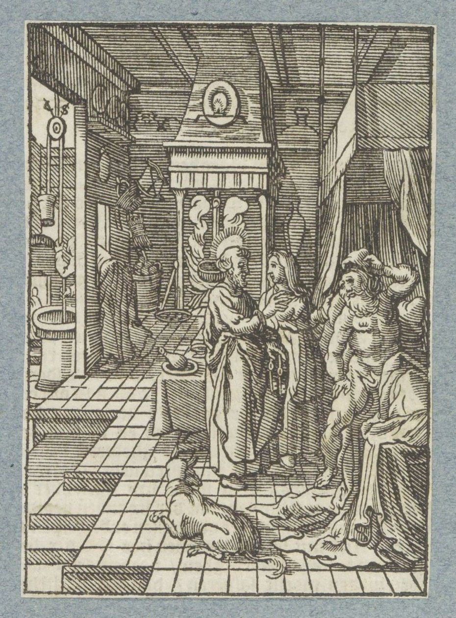 Petrus geneest Eneas door Christoffel van Sichem (II)