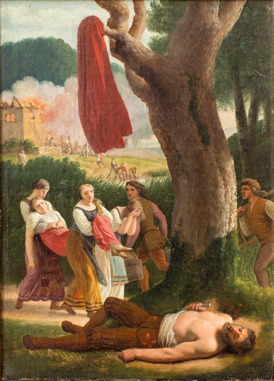 Hagbard en Signe door Christoffer Wilhelm Eckersberg