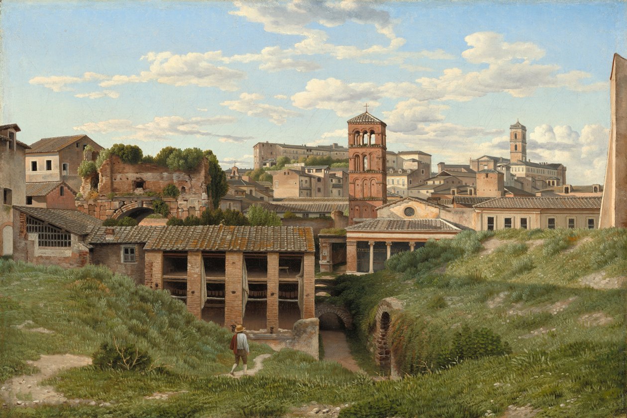 Uitzicht op de Cloaca Maxima, Rome door Christoffer Wilhelm Eckersberg