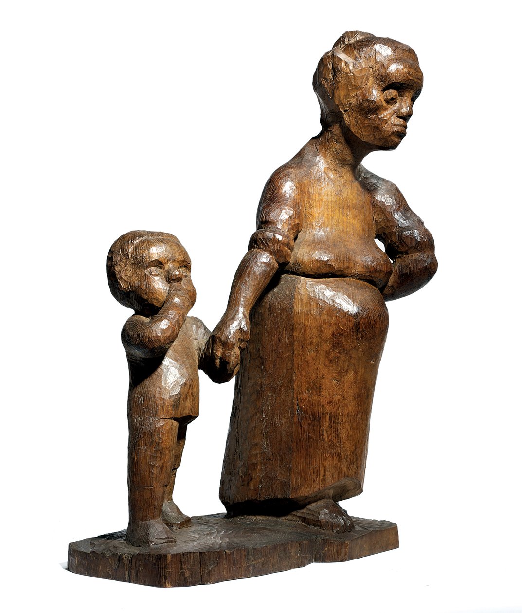 Werkende vrouw met kind door Christoph Voll