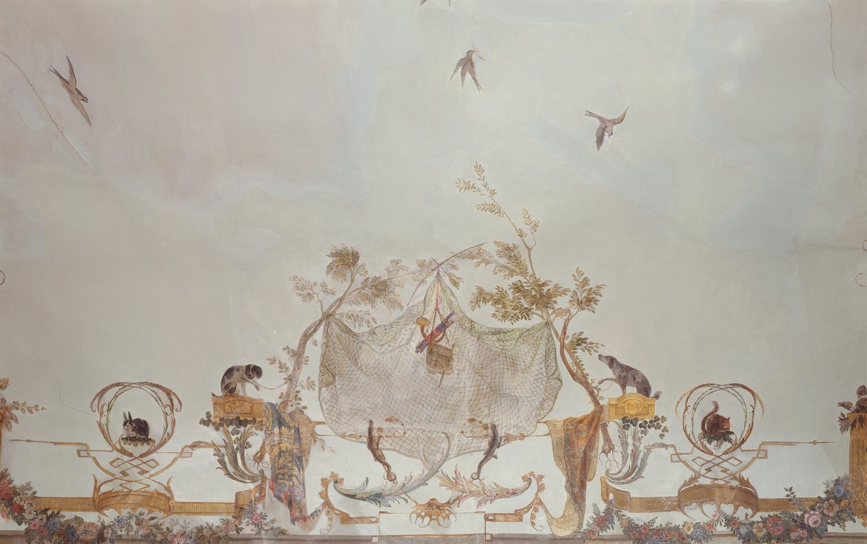 De Grande Singerie, (detail), ca. 1735 door Christophe Huet