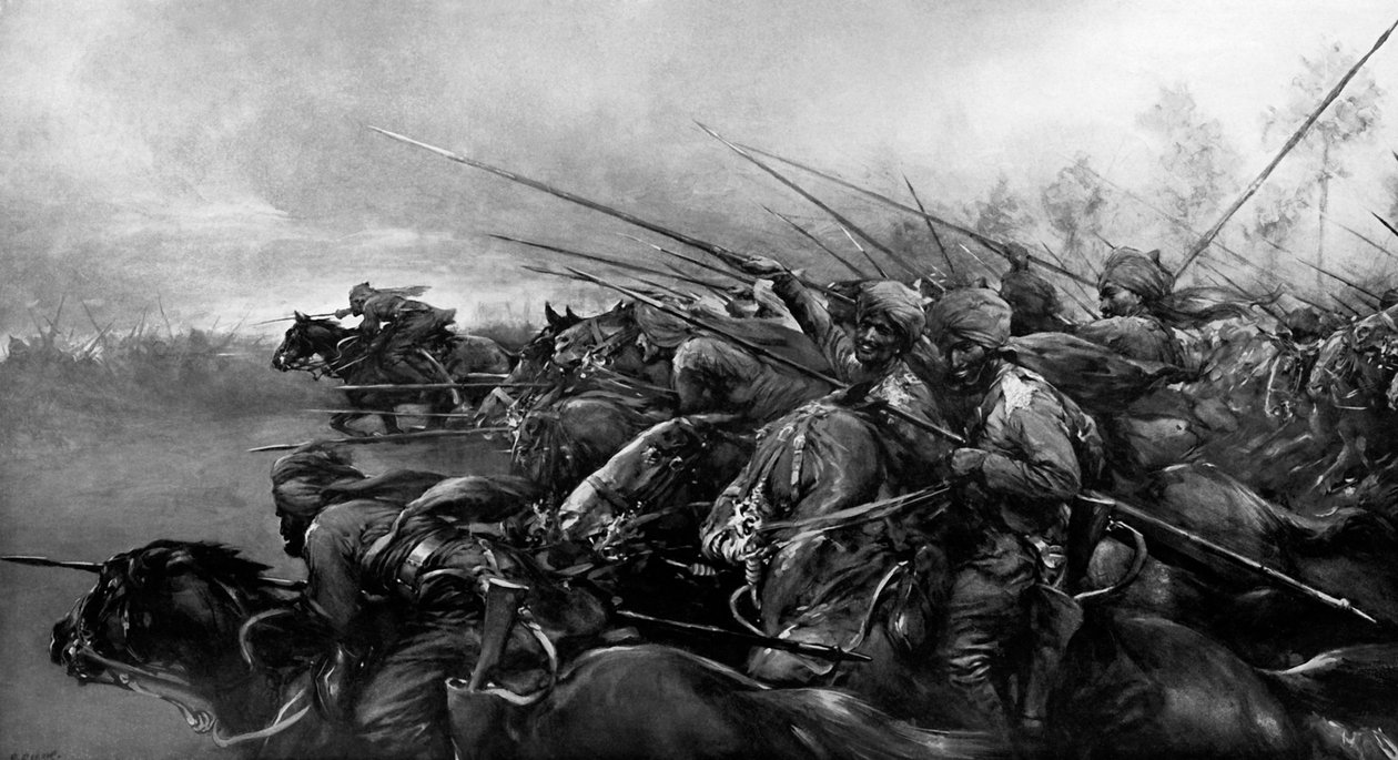 Bengal Lancers in actie door Christopher Clark