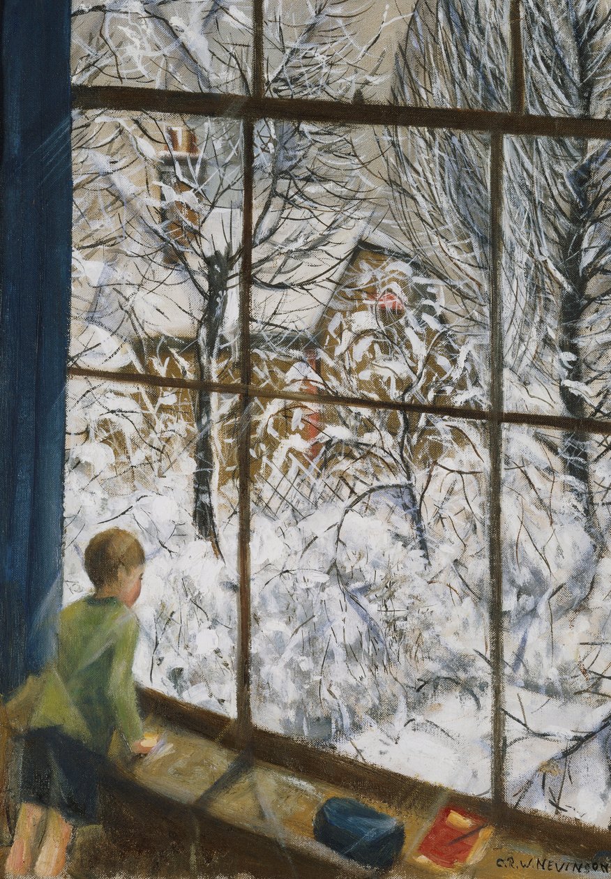 Kijken naar de sneeuw door Christopher Richard Wynne Nevinson