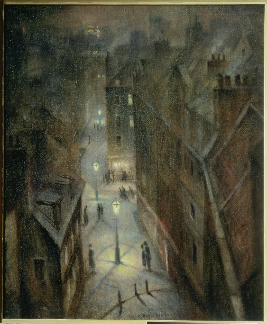 Soho Schemering, c.1924 door Christopher Richard Wynne Nevinson