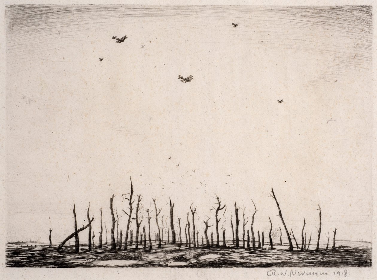Dat vervloekte hout, 1918 door Christopher Richard Wynne Nevinson