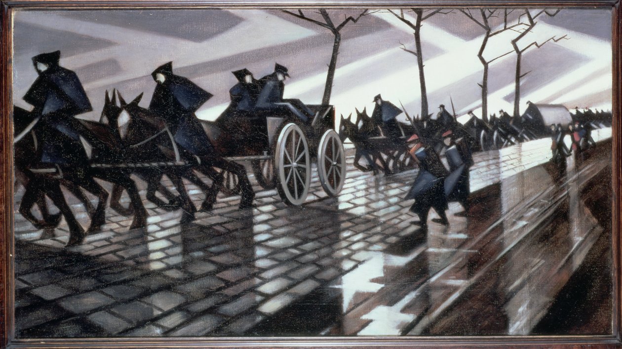 De weg naar Ieper door Christopher Richard Wynne Nevinson