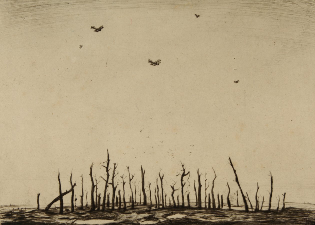 Het vervloekte bos door Christopher Richard Wynne Nevinson