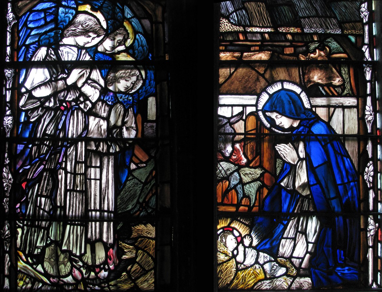De Geboorte, Canterbury Cathedral door Christopher Whall