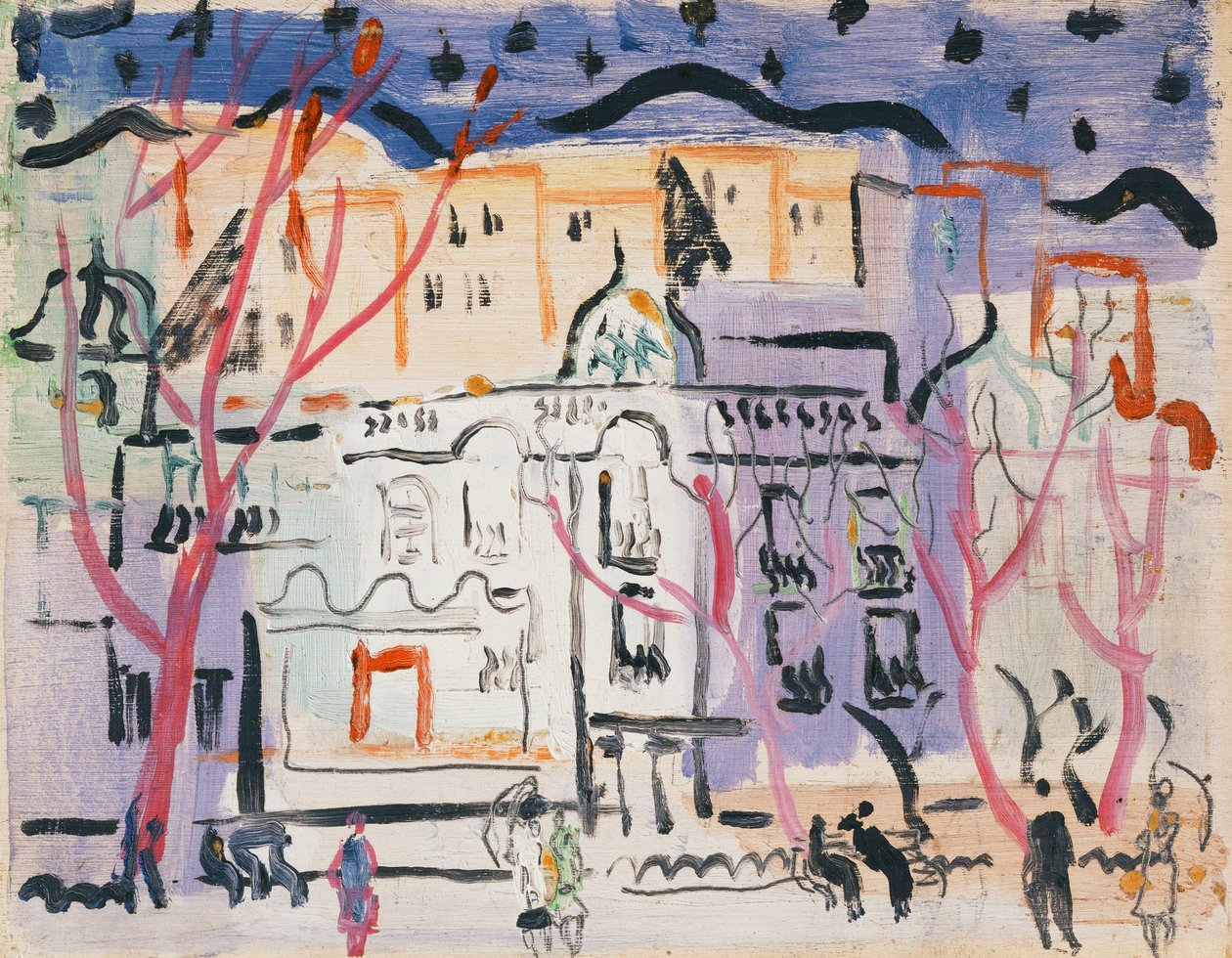 Straatscène, Zuid-Frankrijk door Christopher Wood