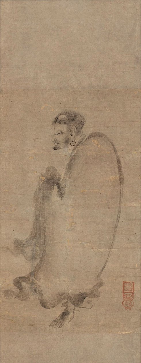 Shakyamuni daalt de berg af, 15e eeuw door Chuan Shinko