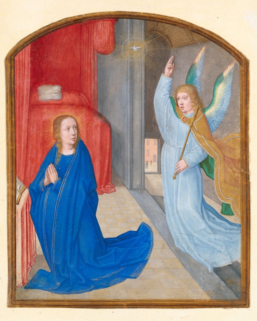 De Annunciatie, ca. 1510 door Circle of Gerard David