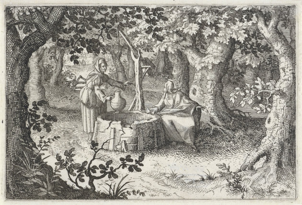 Christus en de Samaritaanse vrouw door Claes Jansz. Visscher (II)