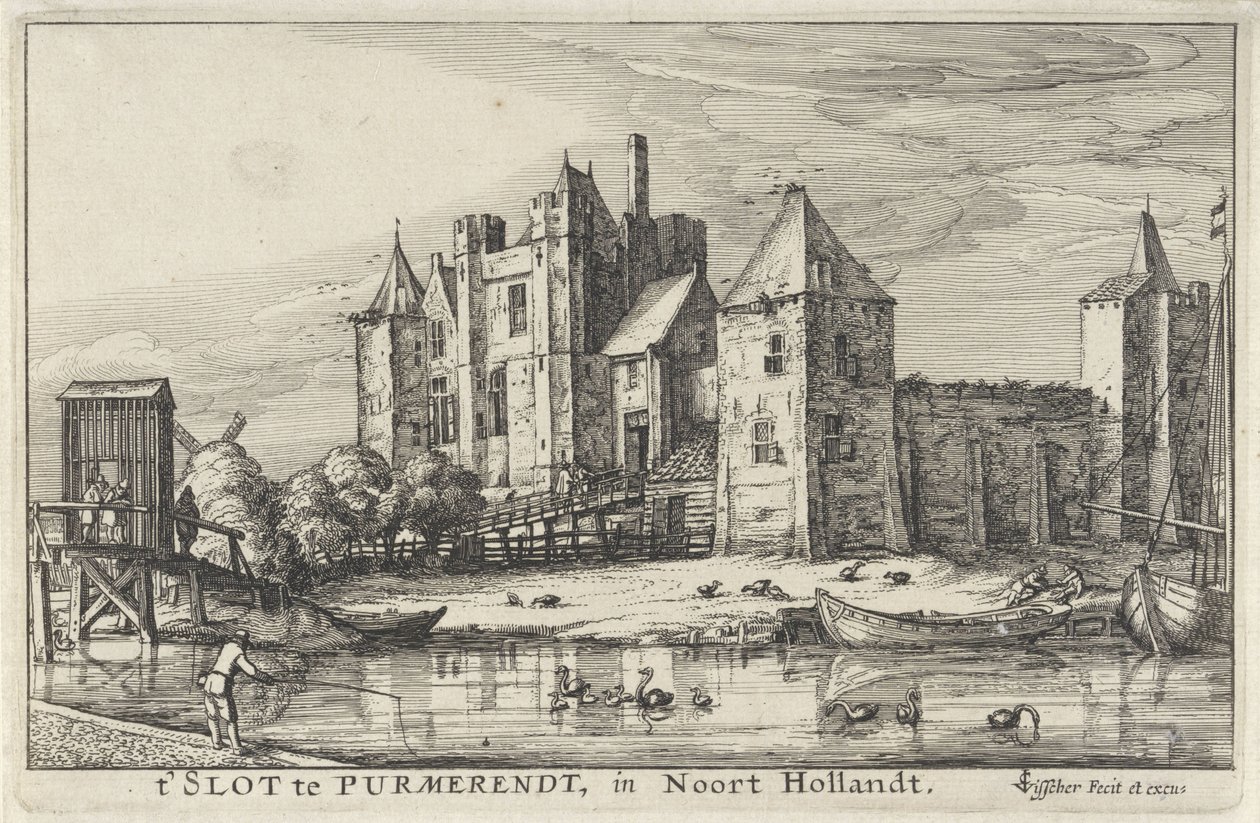Slot Purmersteijn in Purmerend door Claes Jansz. Visscher (II)