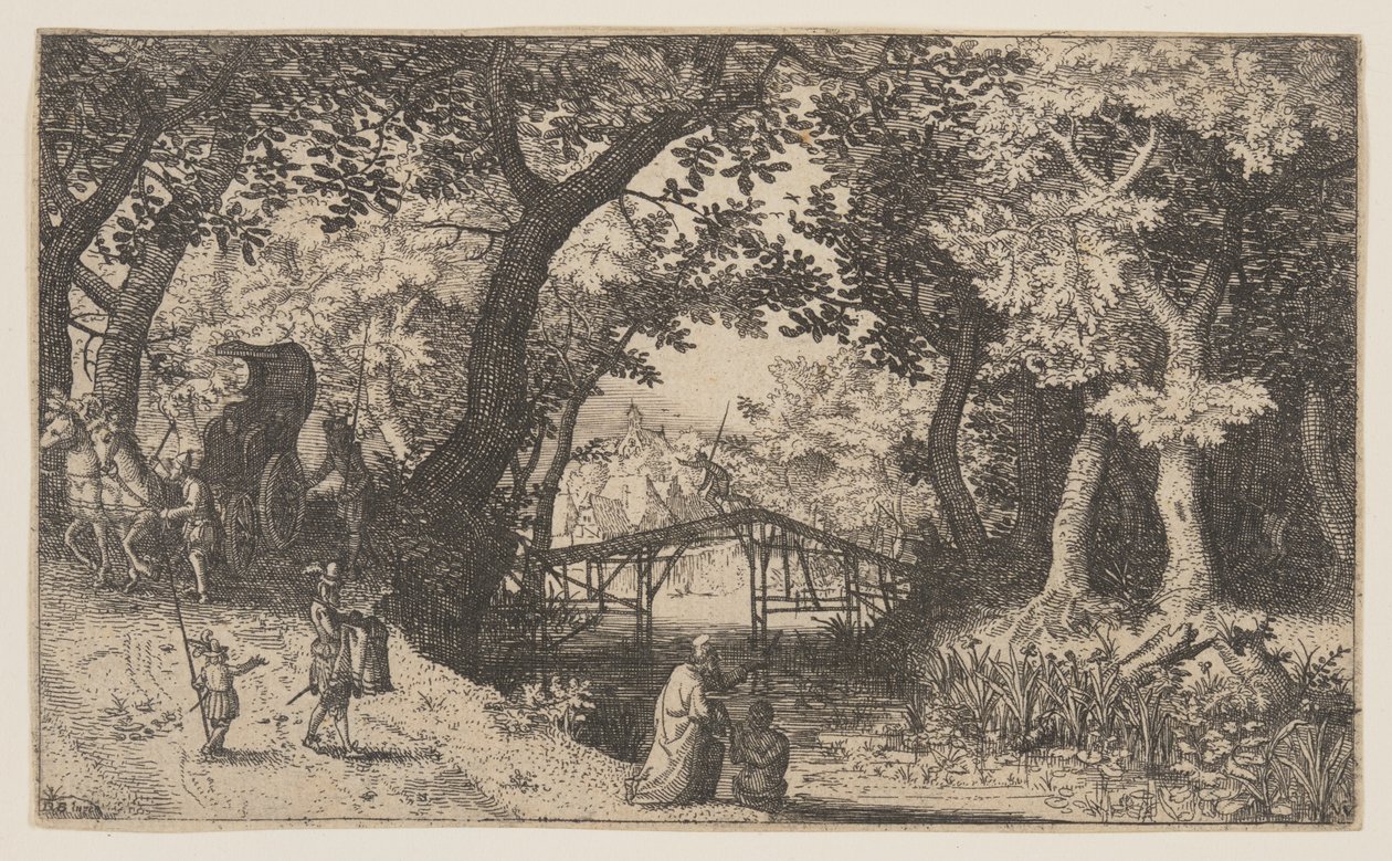 De doop van de kamerling door Claes Jansz. Visscher