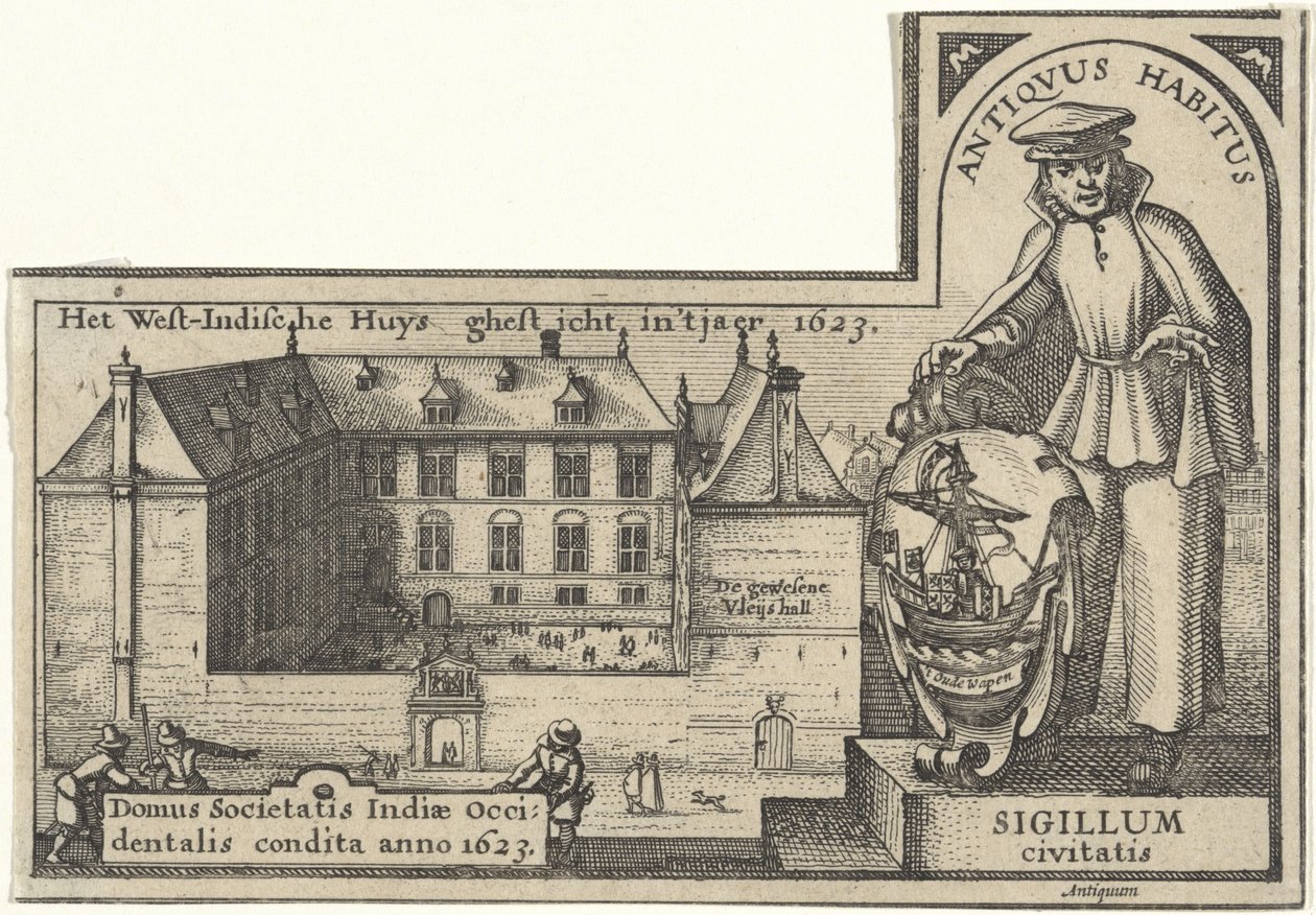 West-Indisch Huis in Amsterdam, 1623-26 door Claes Jansz Visscher