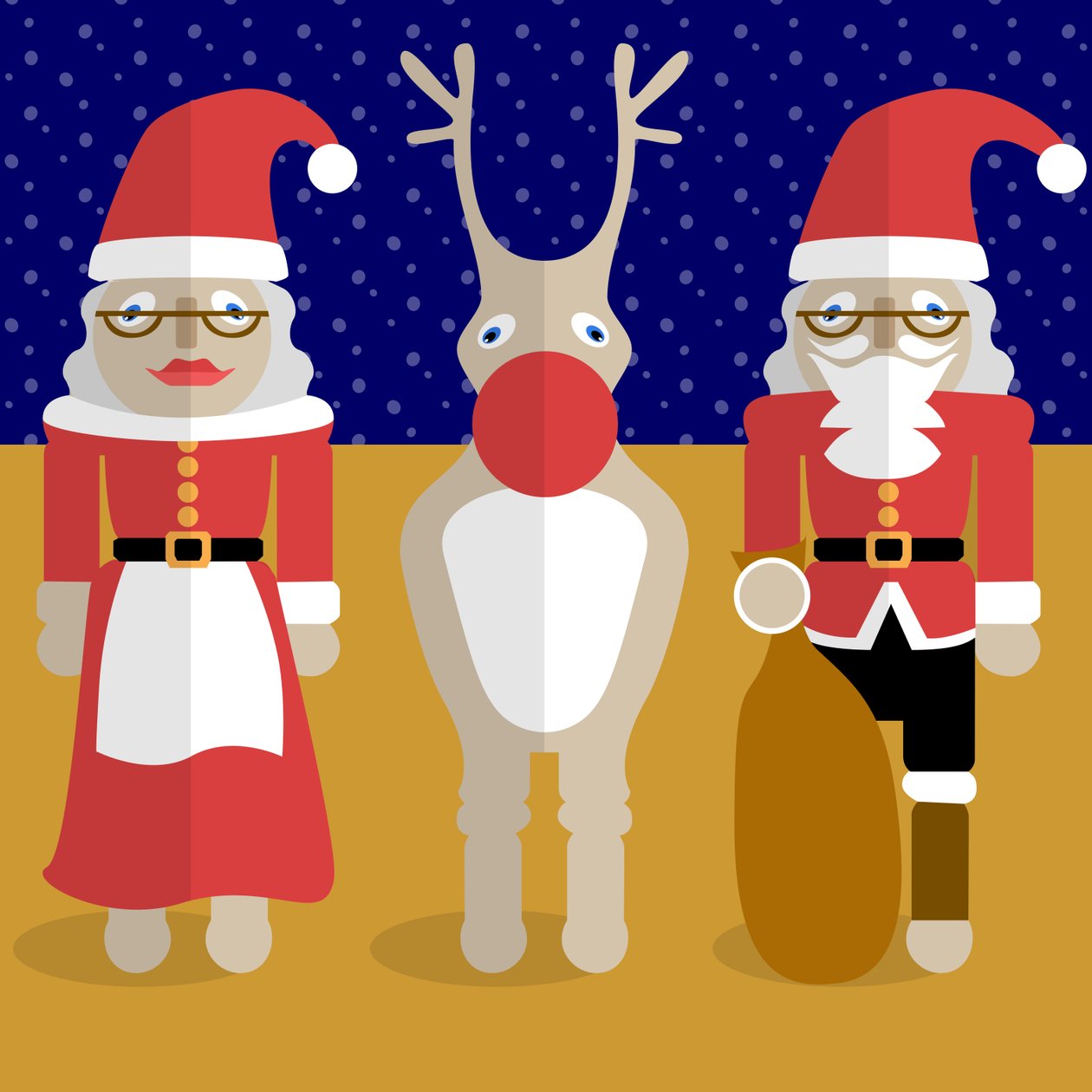 Kerstfamilie door Claire Huntley