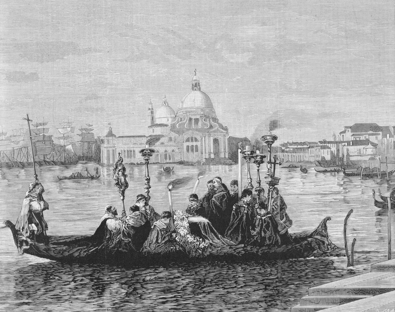 Een begrafenis in Venetië, naar het schilderij 