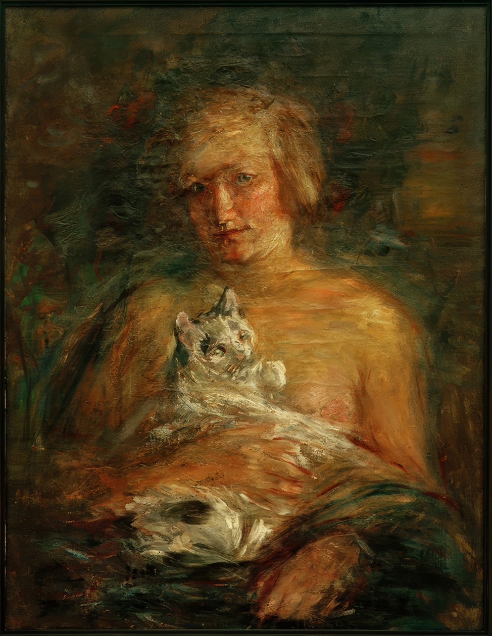 Meisje met kat door Clara Siewert