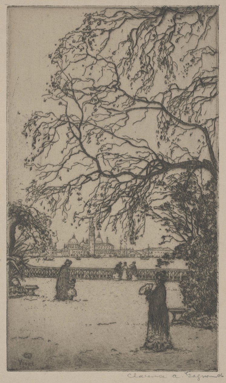 Jardini Public, Venetië door Clarence A. Gagnon