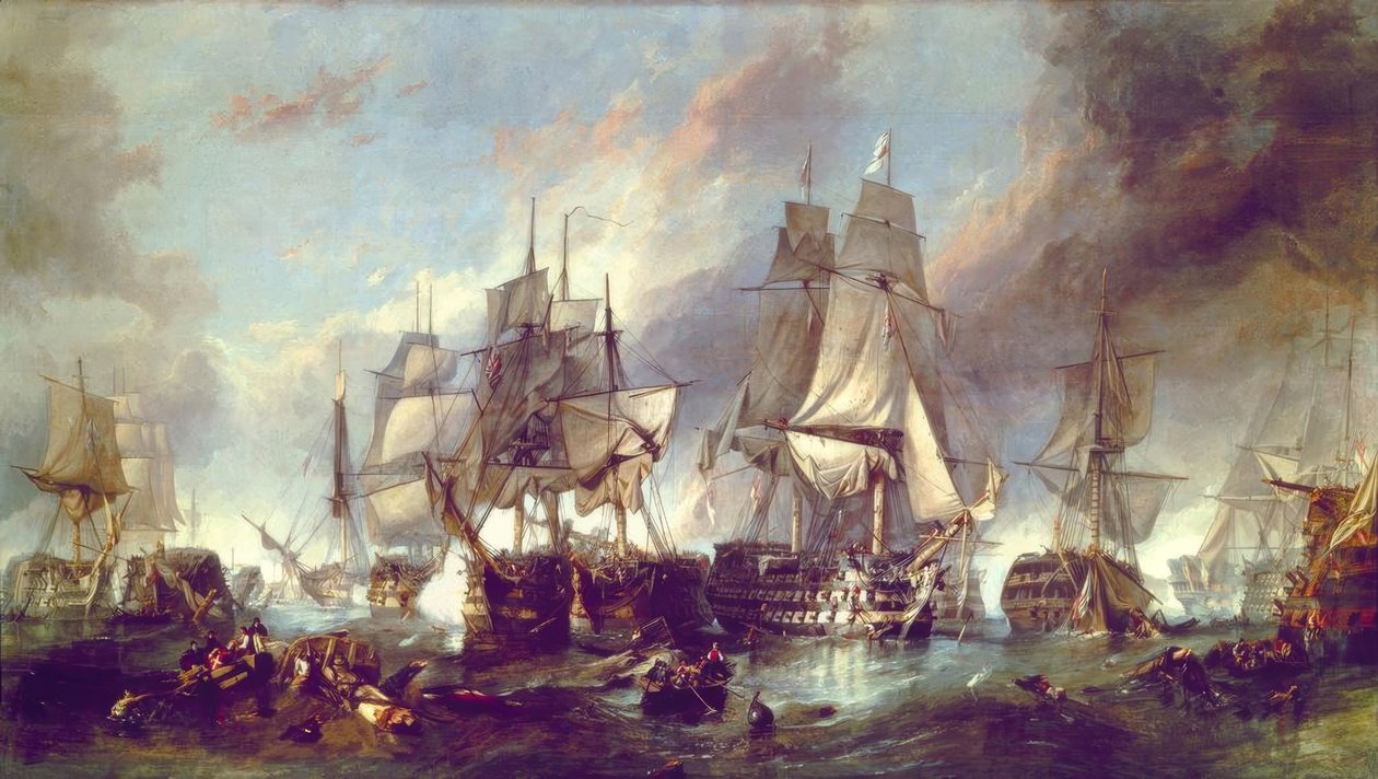 Slag bij Trafalgar door Clarkson Frederick Stanfield