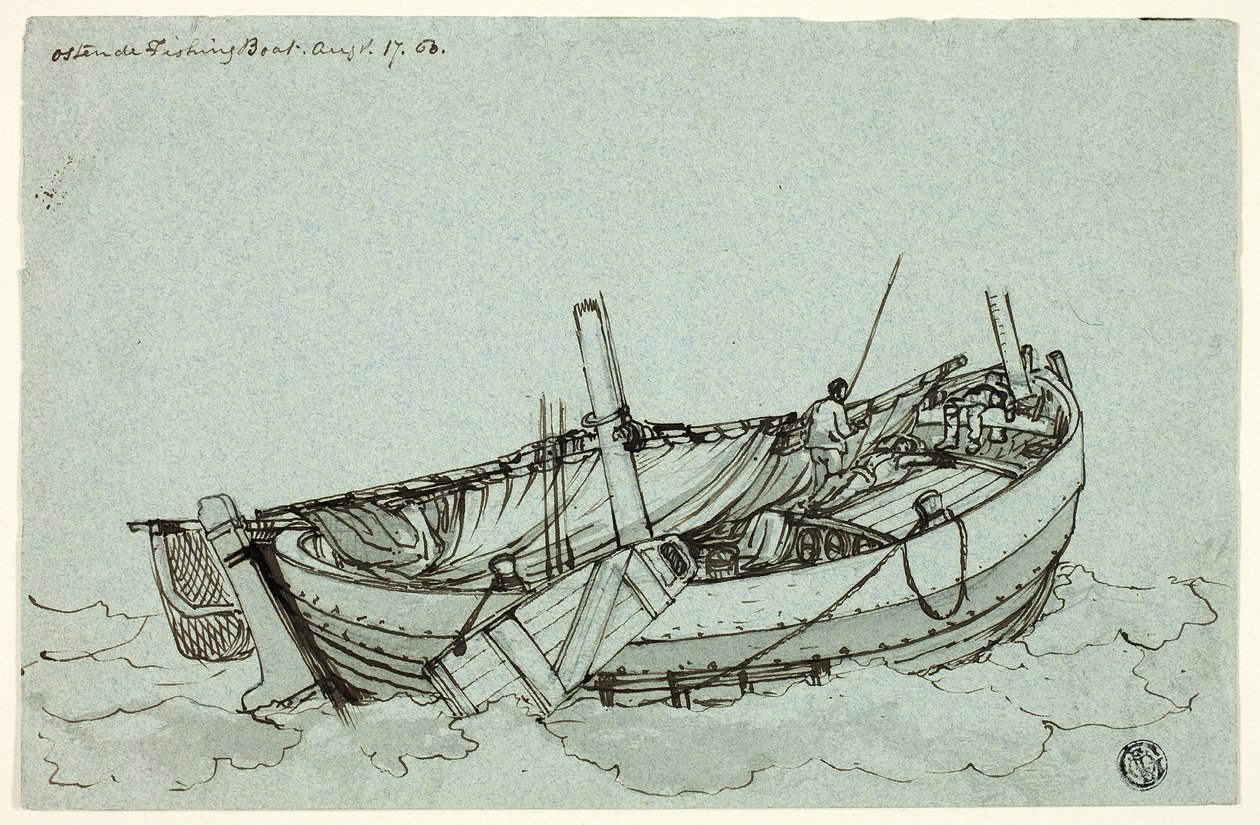 Oostendse Vissersboot door Clarkson Stanfield