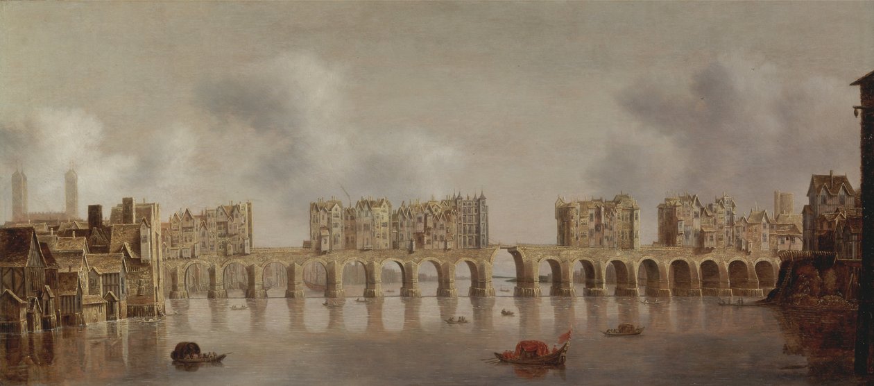 Uitzicht op de London Bridge door Claude de Jongh