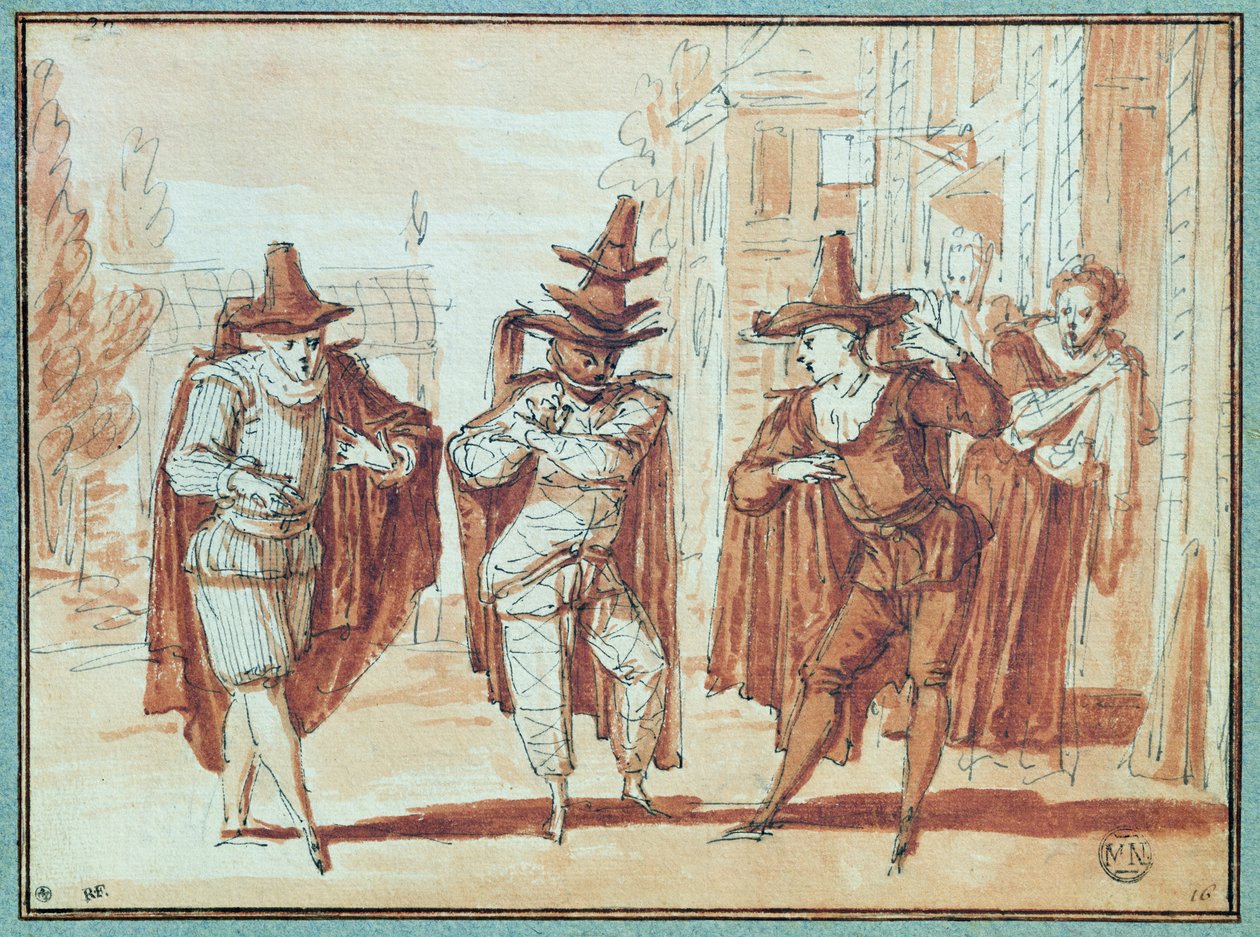 Theaterscène door Claude Gillot