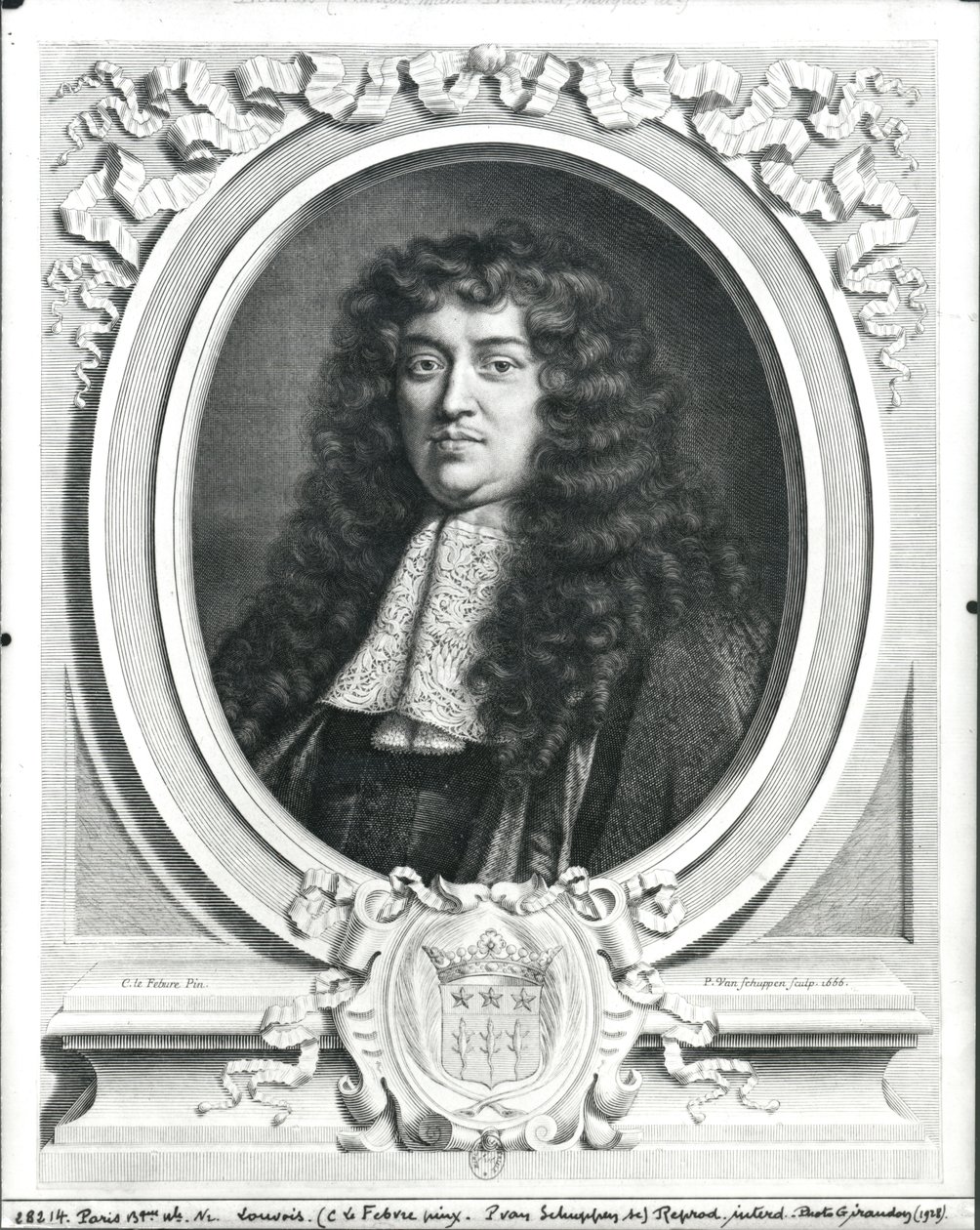 Francois-Michel Le Tellier (1643-1715) Markies van Louvois, gegraveerd door Jacques van Schuppen, 1666 door Claude Lefebvre