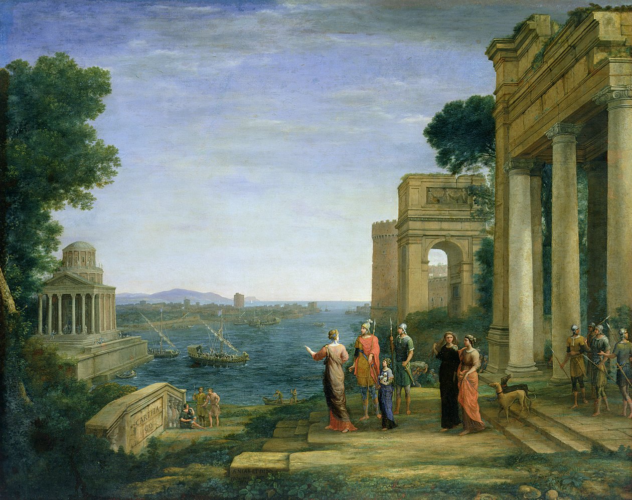 Aeneas en Dido in Carthago, 1675 door Claude Lorrain