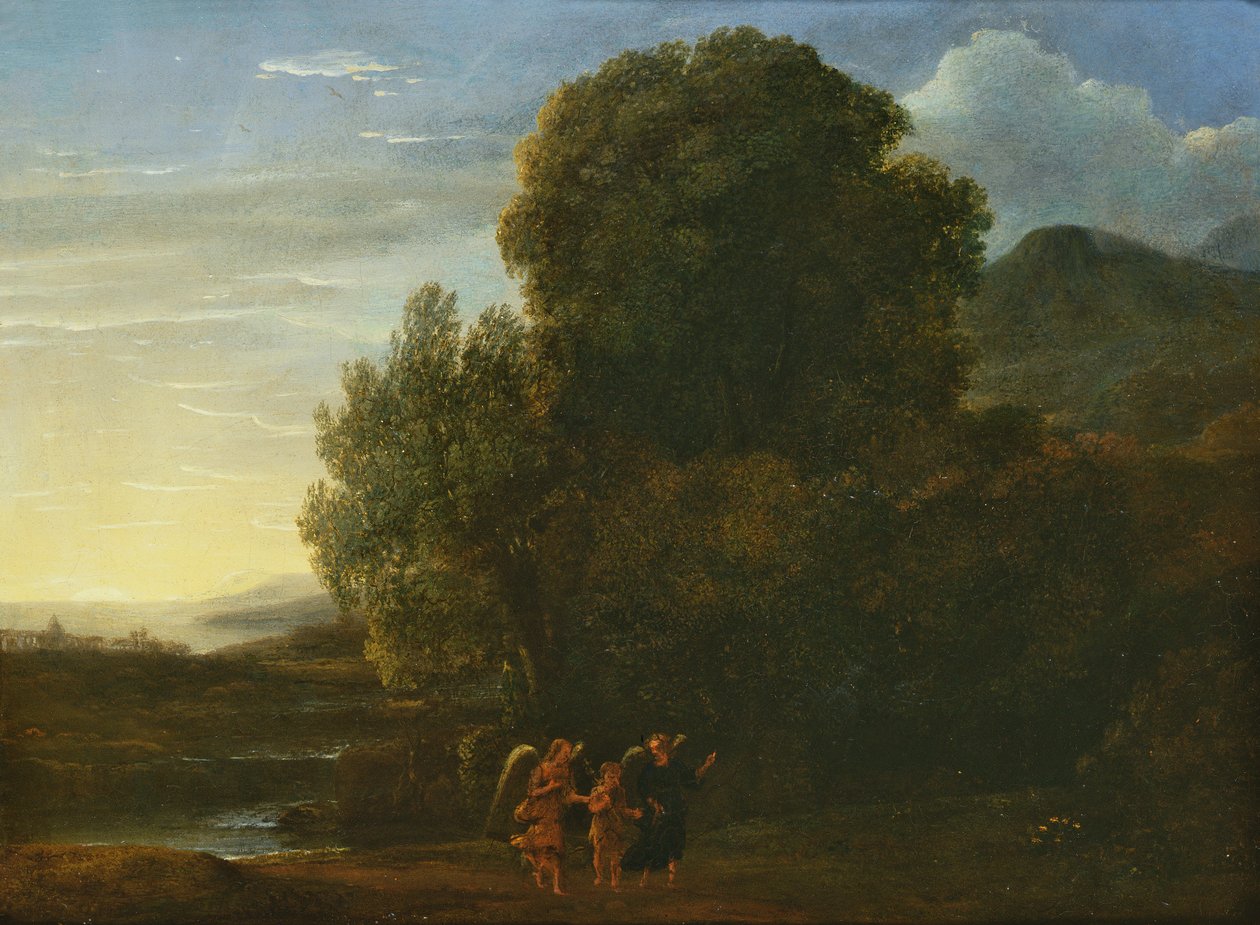 Landschap met Johannes de Doper door Claude Lorrain