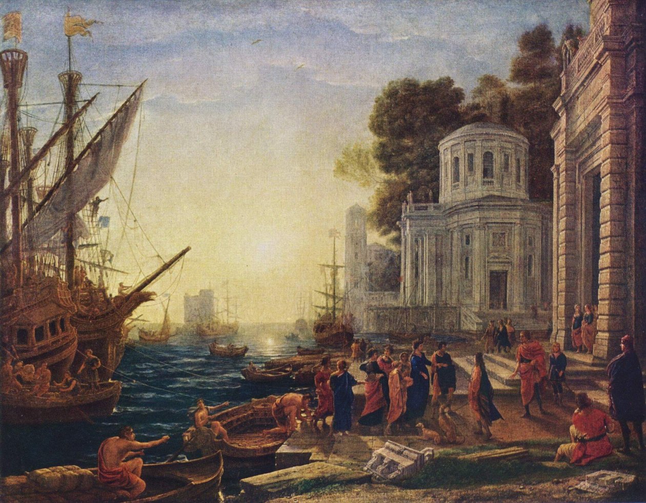 Landing van Cleopatra in Tarsus door Claude Lorrain