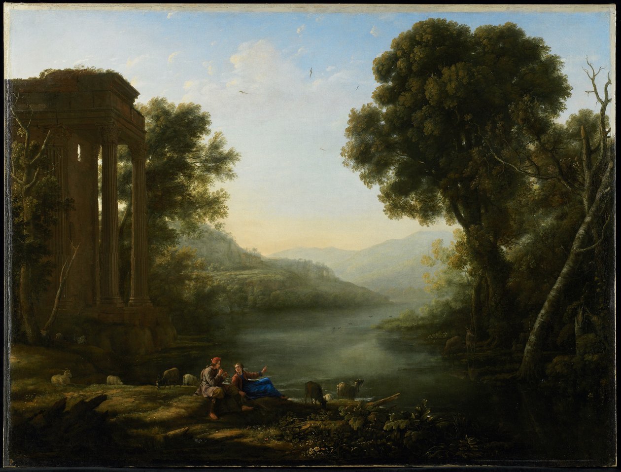 Pastoraal landschap, 1638 door Claude Lorrain