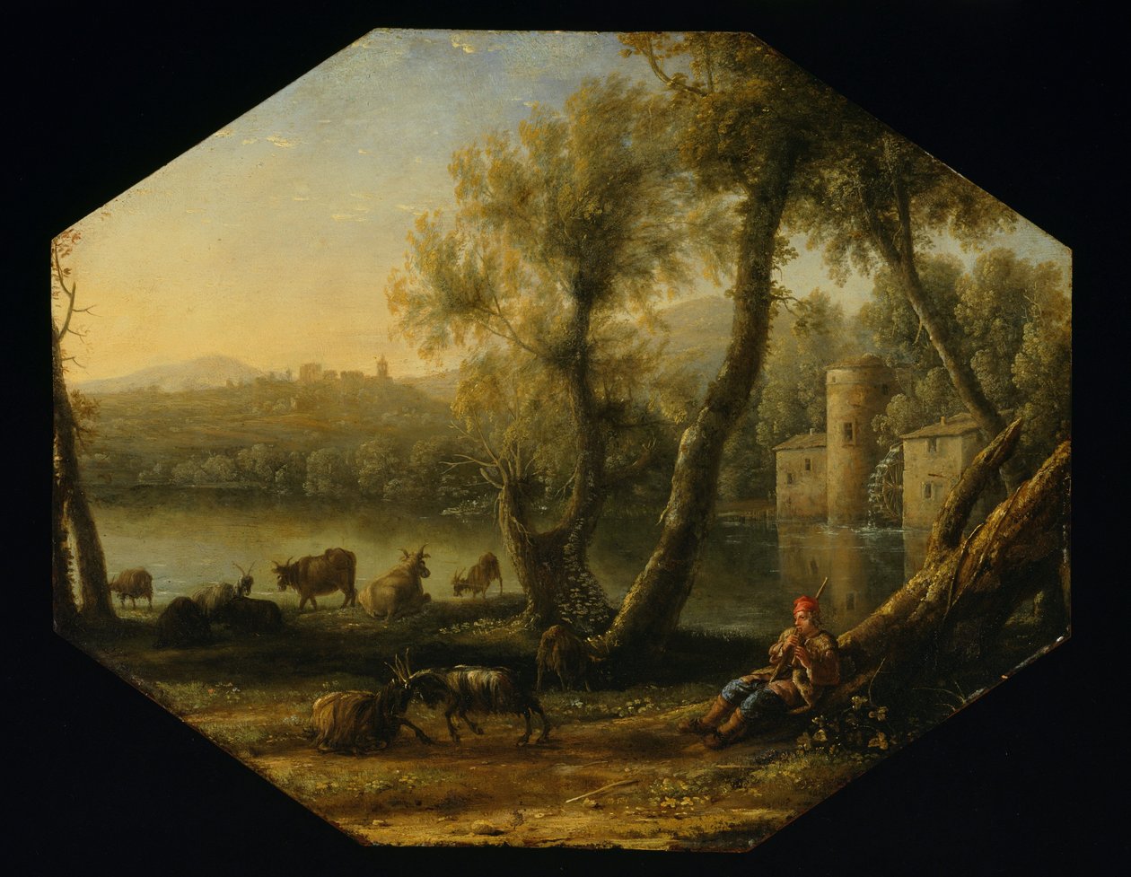 Pastoraal landschap door Claude Lorrain