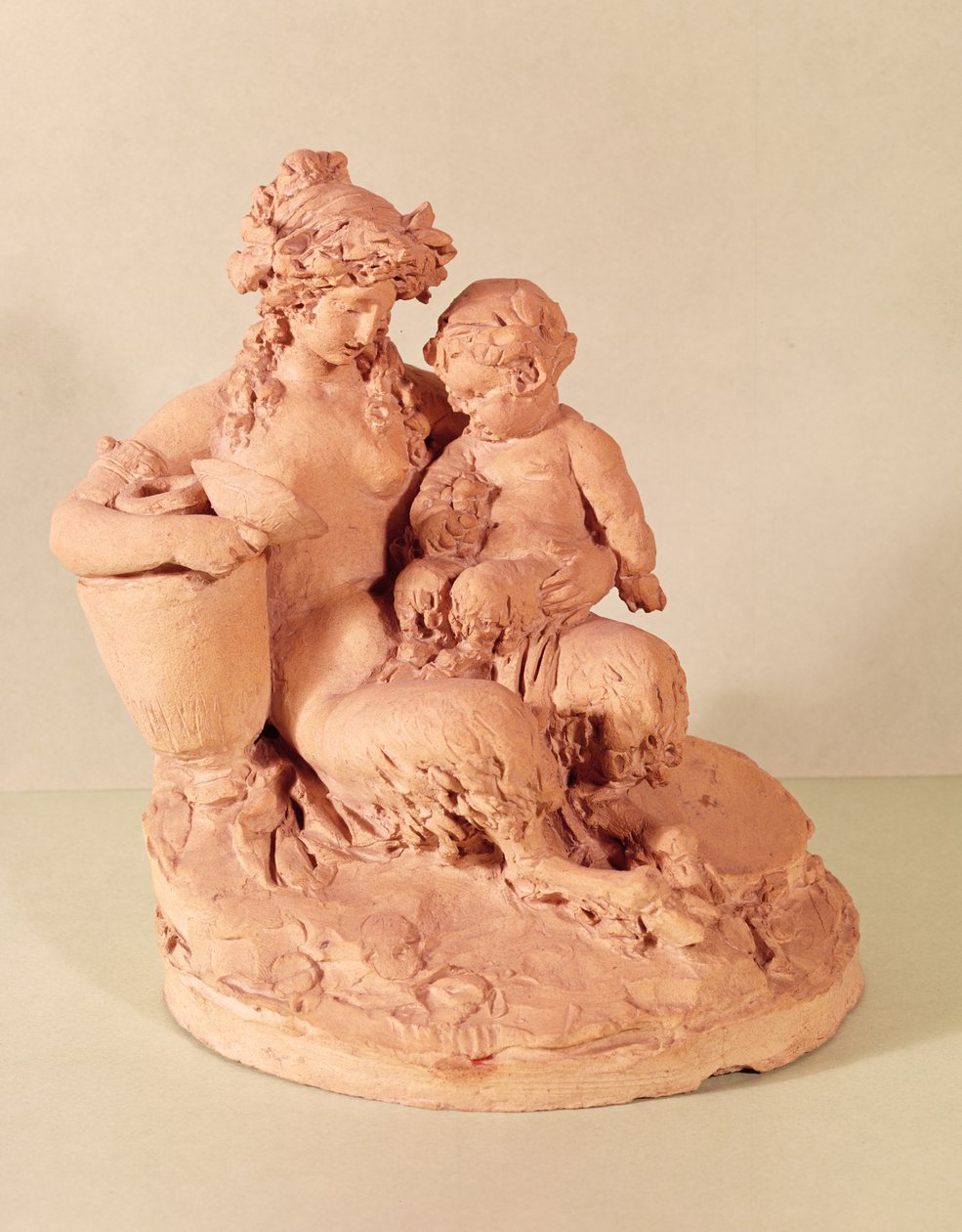 Vrouwelijke faun met haar kind door Claude Michel Clodion