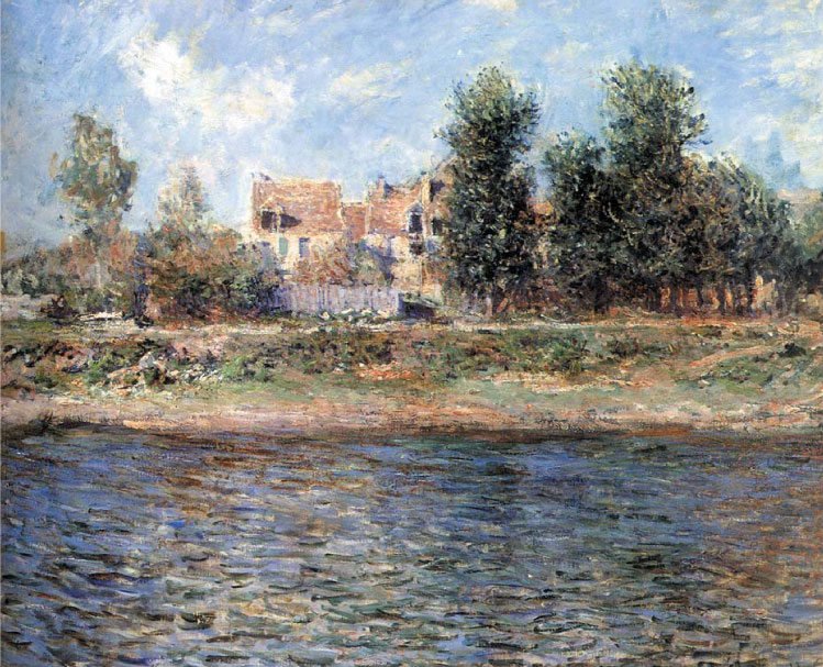 De oever van de Seine door Claude Monet