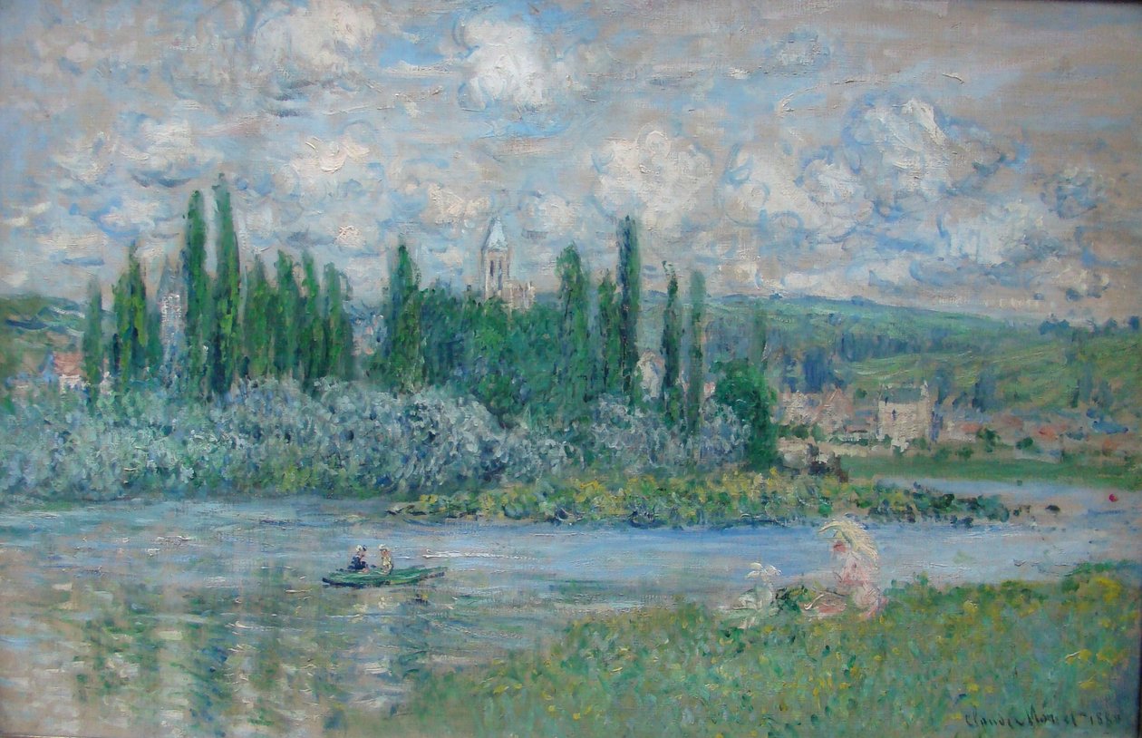 Gezicht op Vétheuil door Claude Monet