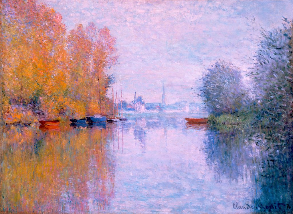 Herfst aan de Seine, Argenteuil door Claude Monet
